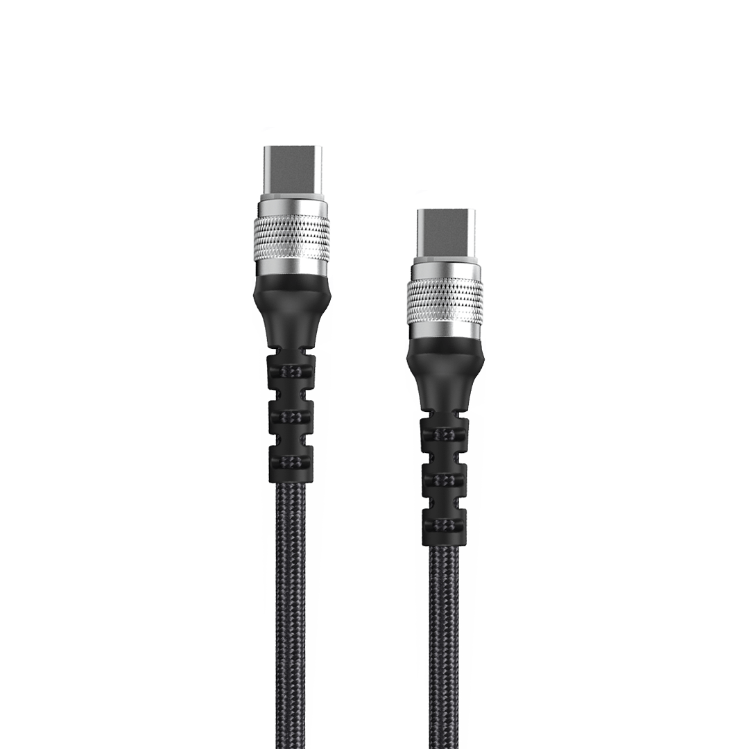 Earldom 60W Aluminum Alloy USB-C to USB-C Braided Cable (1M)