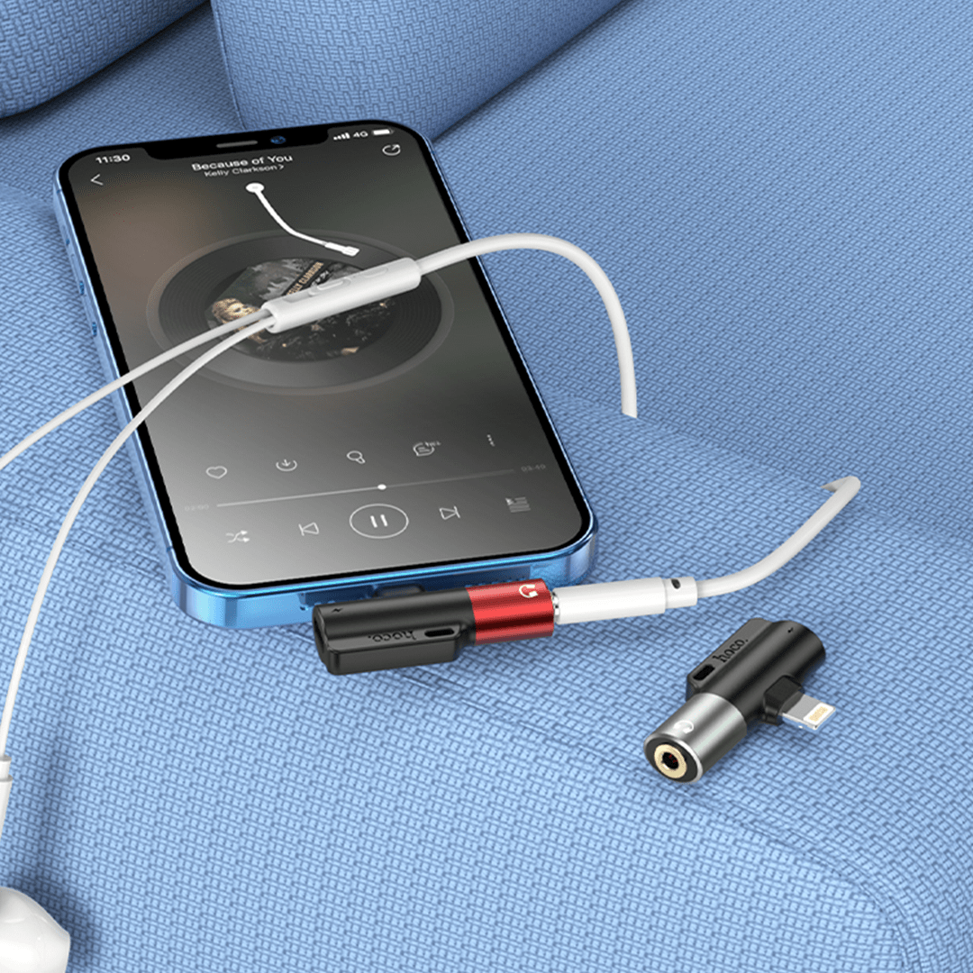 HOCO 2-in-1 Lightning Audio Convertor