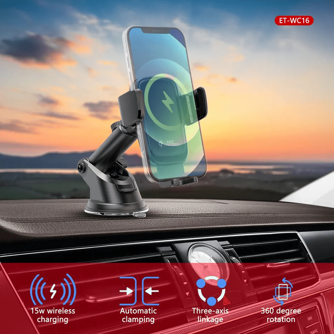 Earldom 15W Wireless Car Charger / Holder with Suction Cup