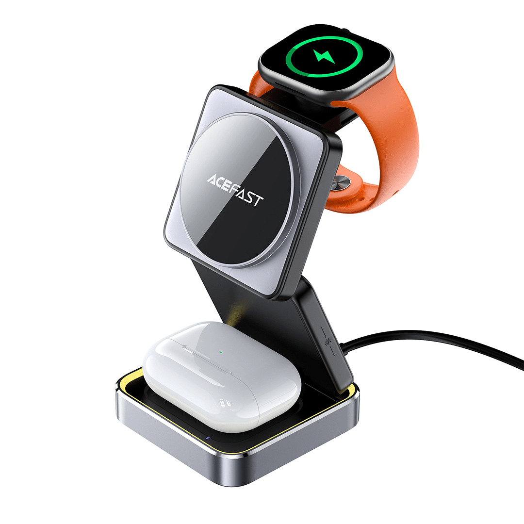 AceFast 3-in-1 Fast Wireless Charging Desktop Holder (23W)
