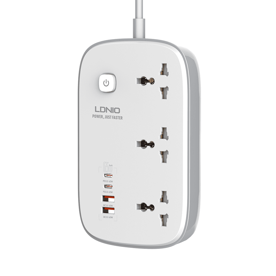 LDNIO 65W 2 x USB-C / 2 x USB-A Power Socket (UK)