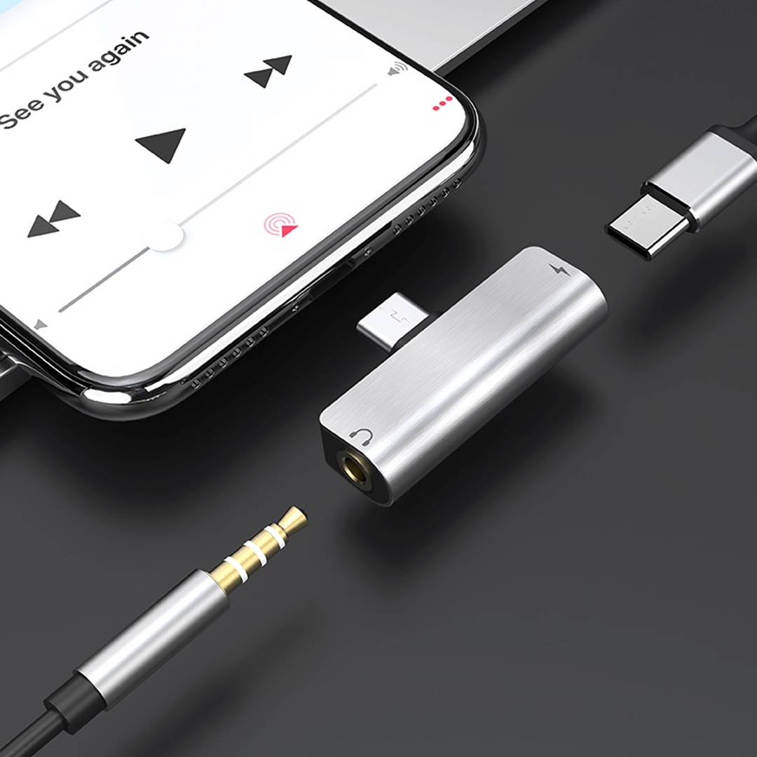 HOCO 2-in-1 USB-C Audio Convertor