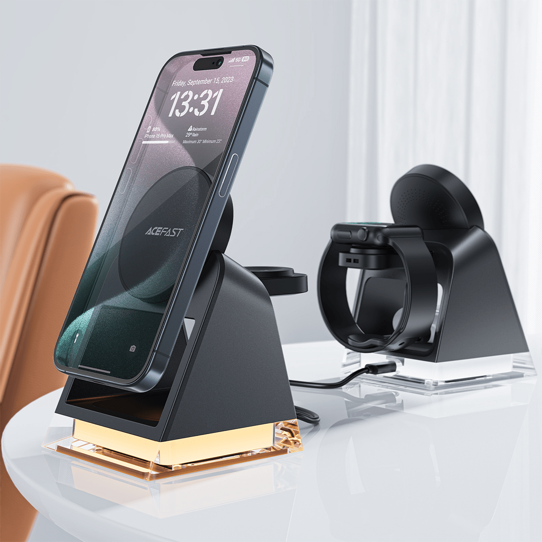 AceFast 3-in-1 Fast Wireless Charging Desktop Holder (20.5W)