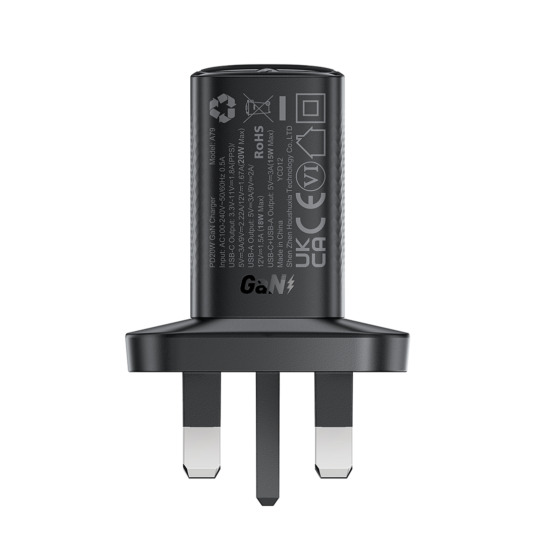 AceFast PD20W Dual USB-C / USB-A Fast Charger (UK)