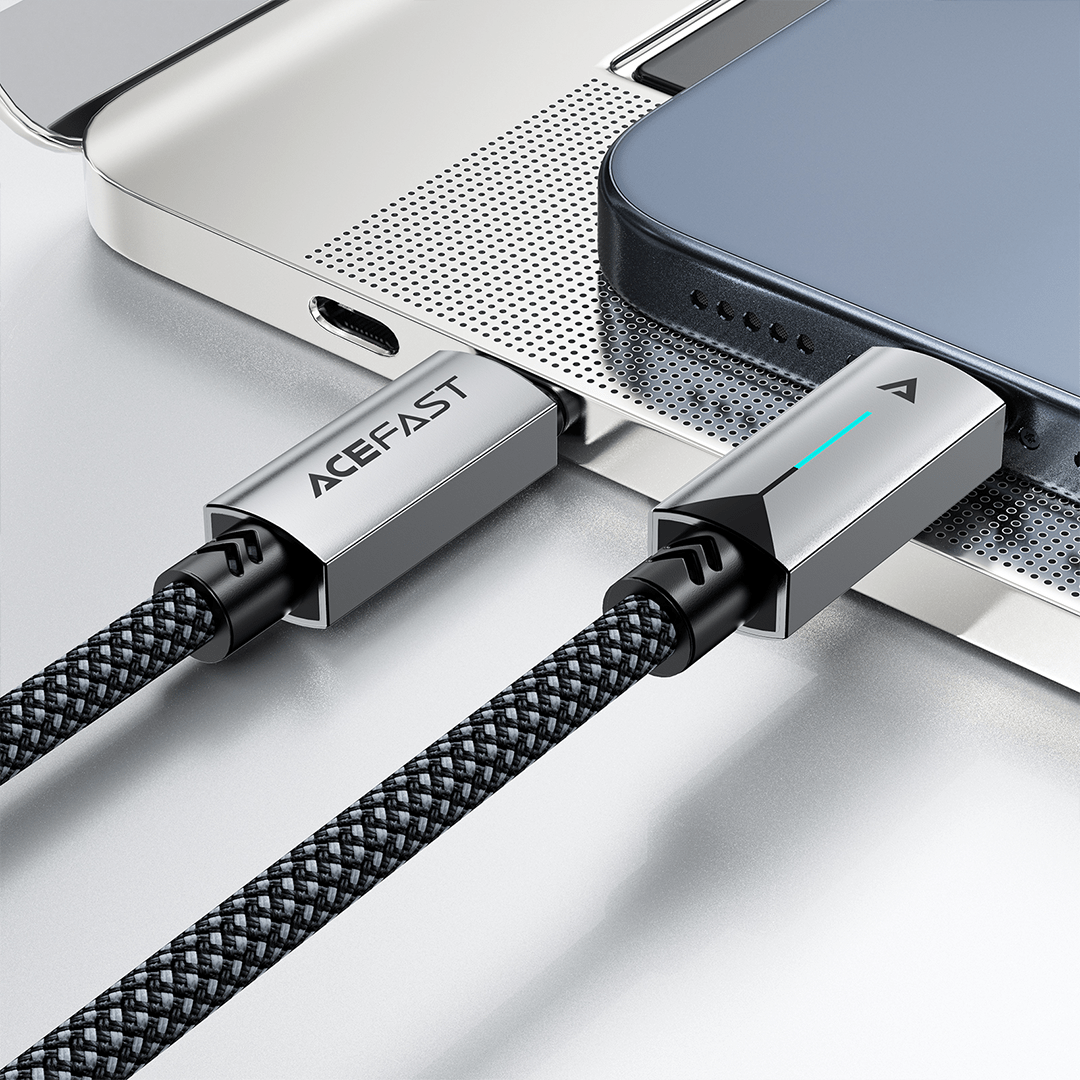 AceFast PD 60W USB-C Fast Charging Aluminum Alloy Braided Power Indicating Cable (1.2M)