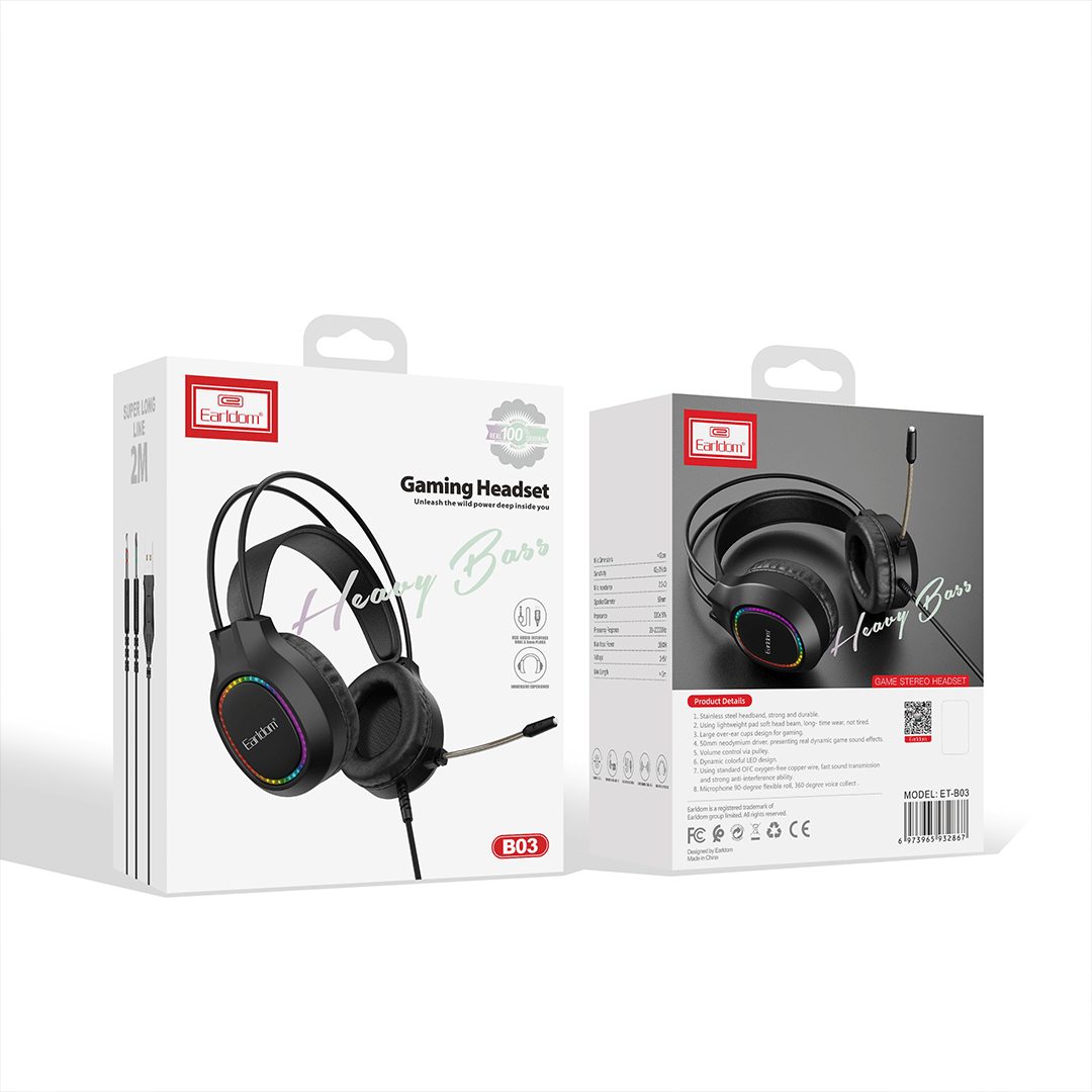 Earldom Wired RGB Gaming Headphone with Mic