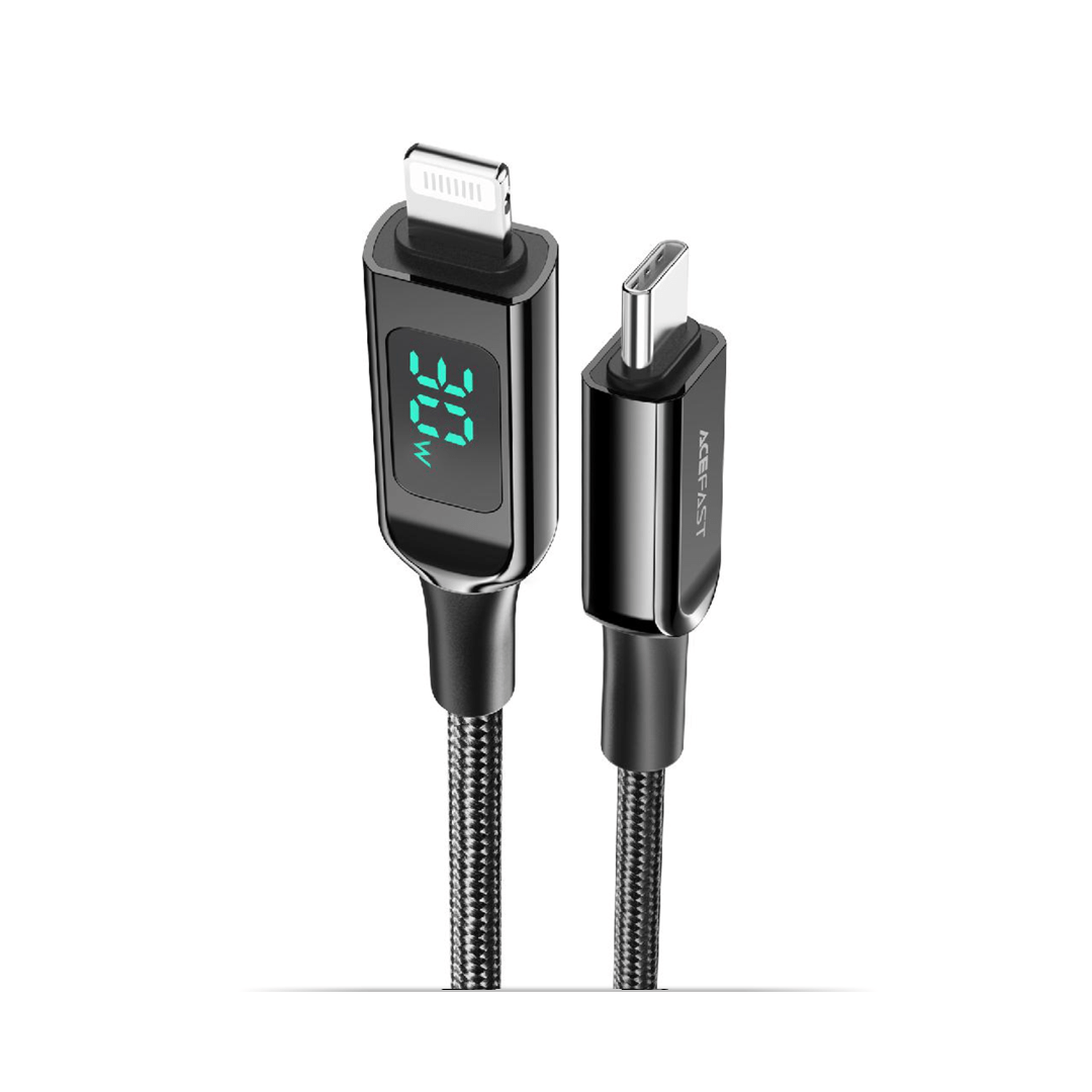 AceFast Digital Display Fast Charging Braided Cable (1M)