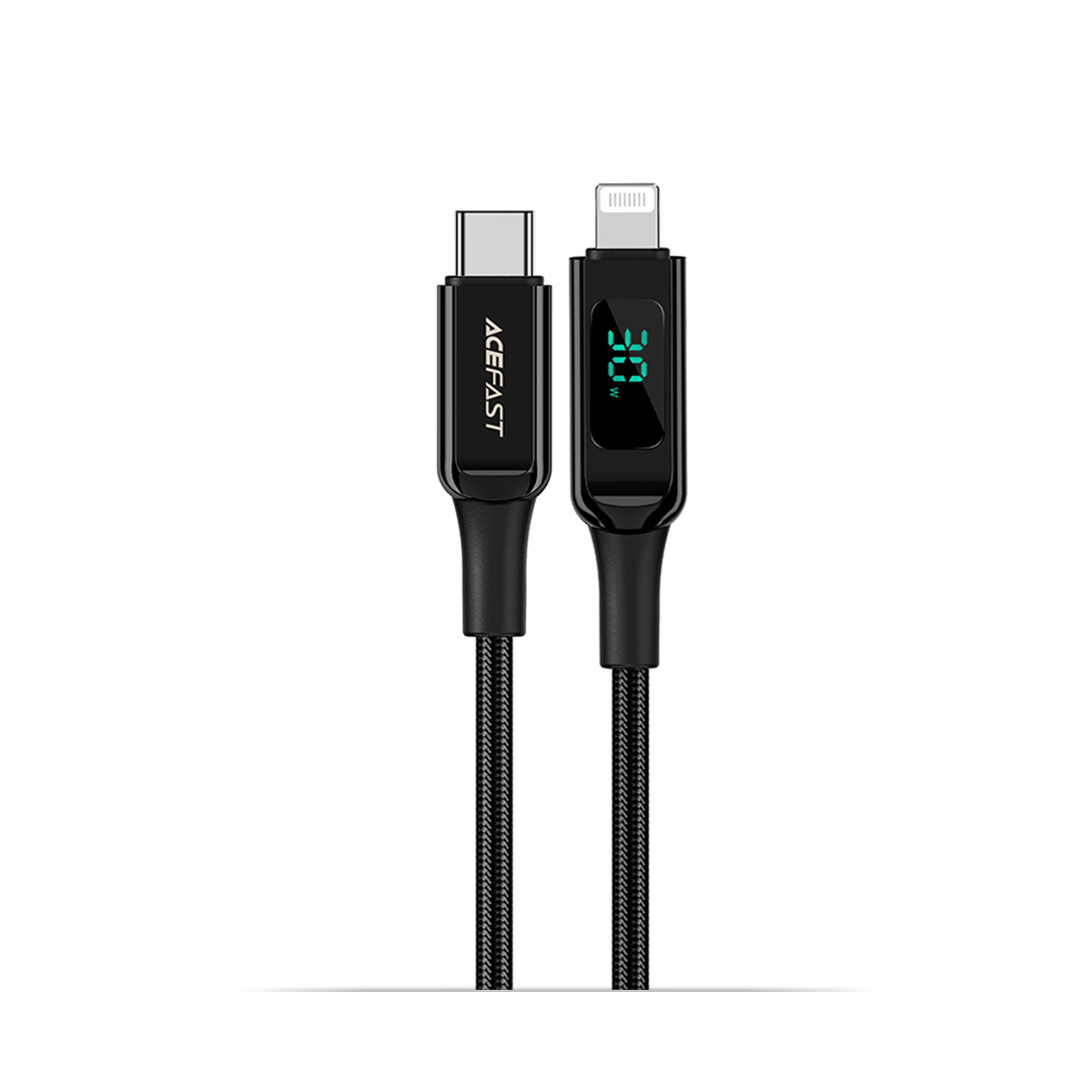 AceFast Digital Display Fast Charging Braided Cable (1M)