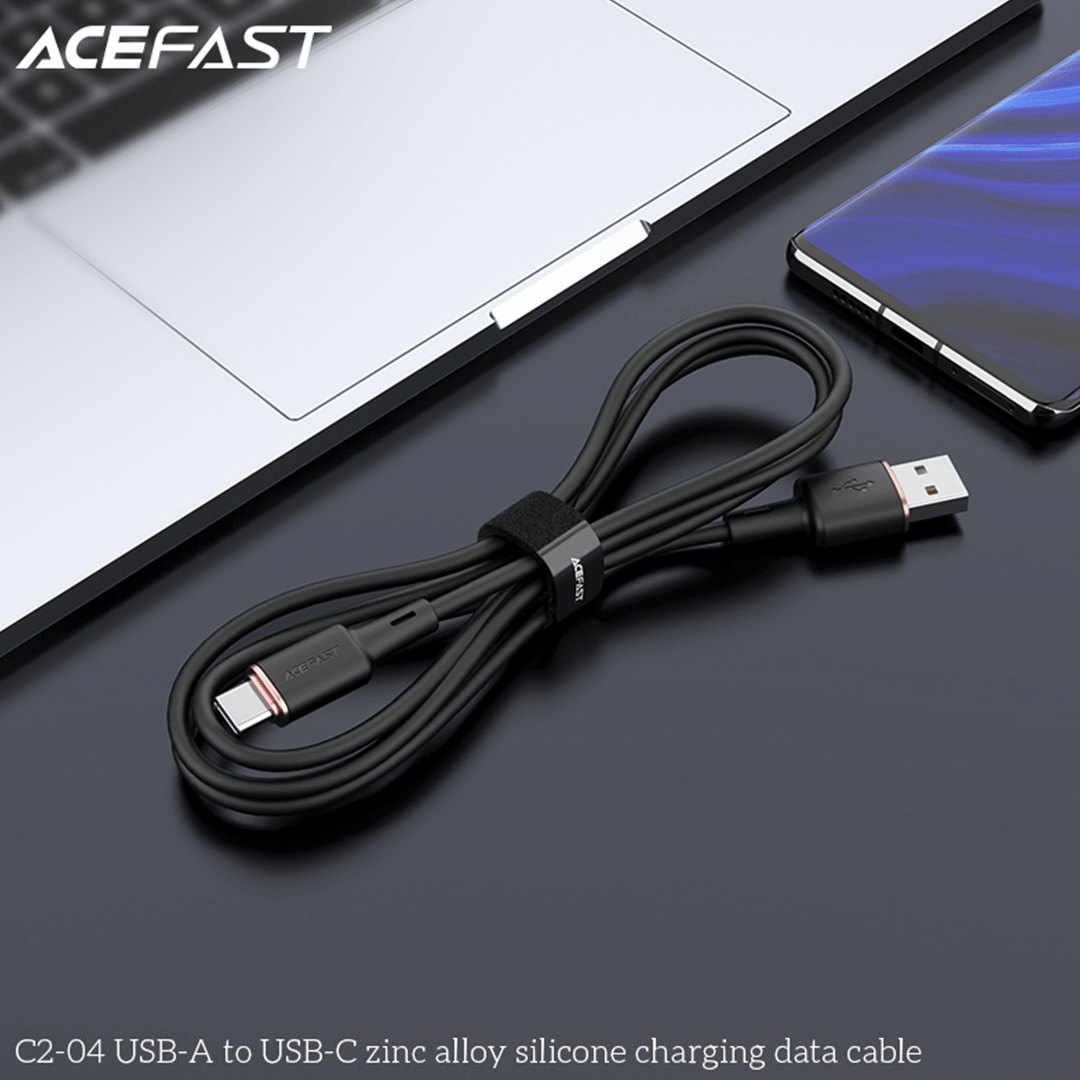 AceFast USB to USB-C Zinc Alloy Silicone Cable (1M)