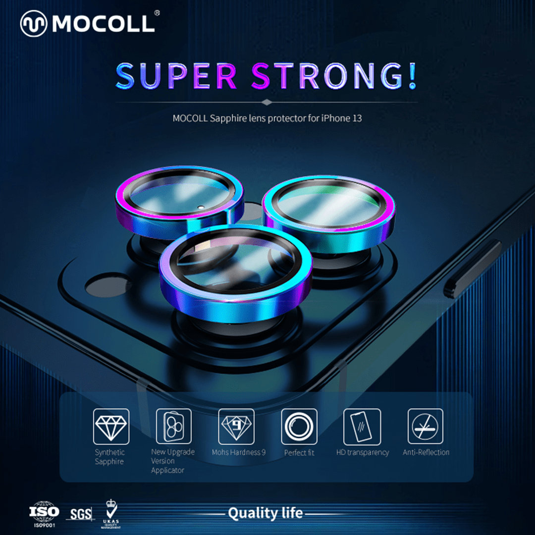 MOCOLL Opal Sapphire Lens Protector for iPhone 13 Pro / 13 Pro Max