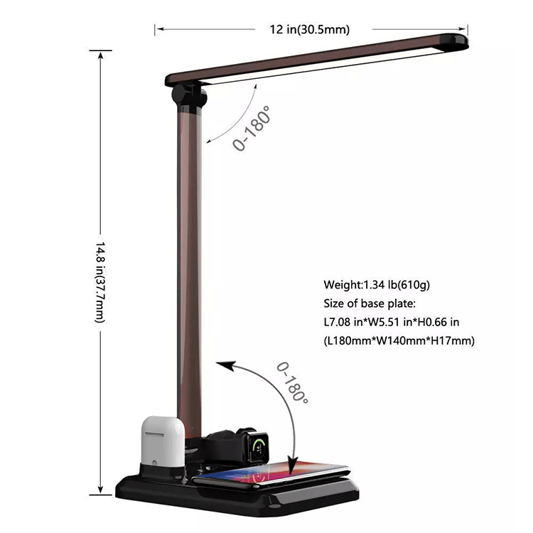 4 in 1 AppleMate Wireless Desktop Lamp Charger - Add-on™ Store