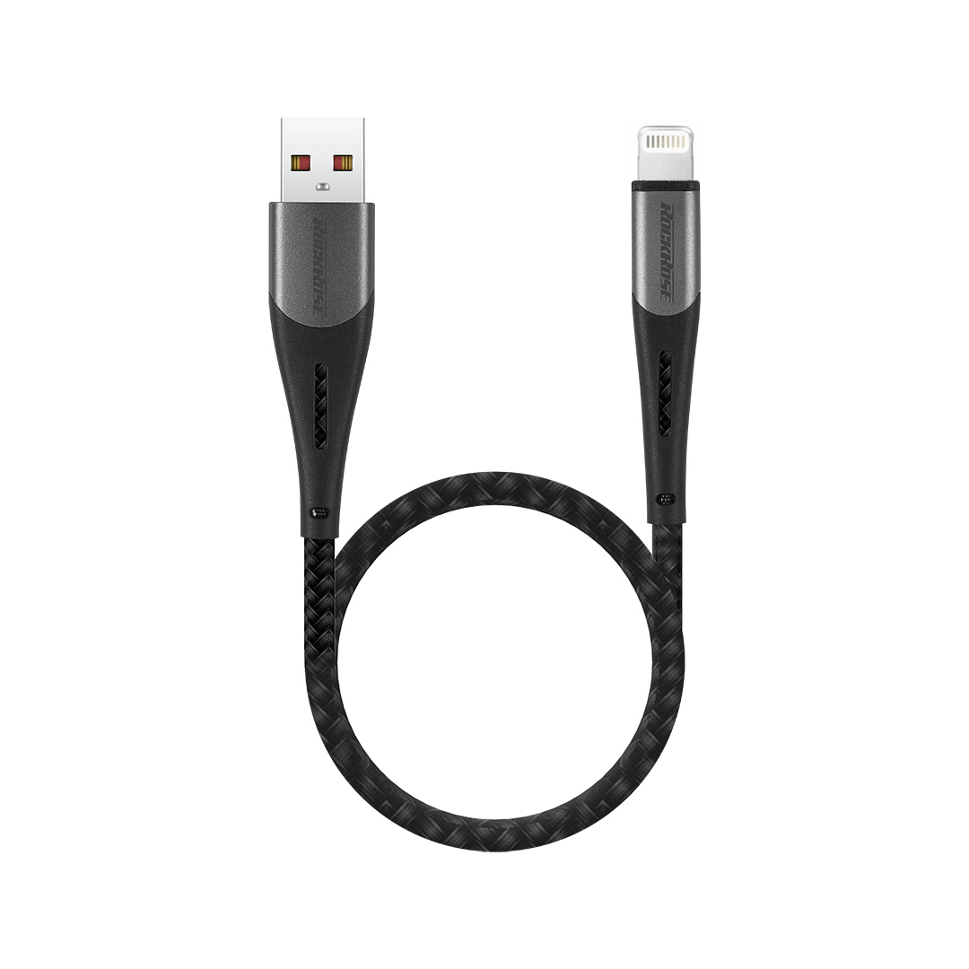 RockRose Diesel USB to Lightning Short Braided Cable (30cm)