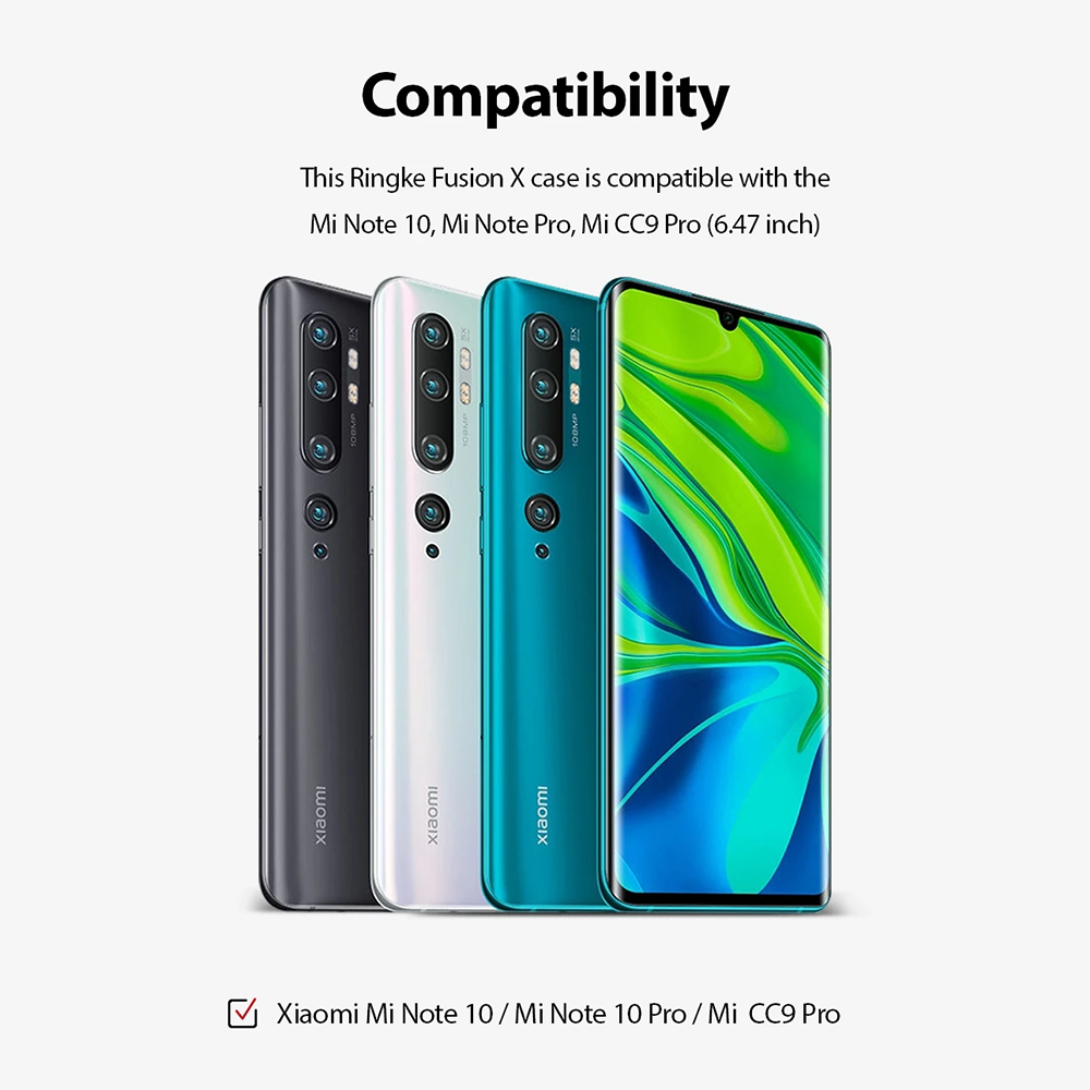 Ringke™ Fusion-X Case for Xiaomi Mi Note 10