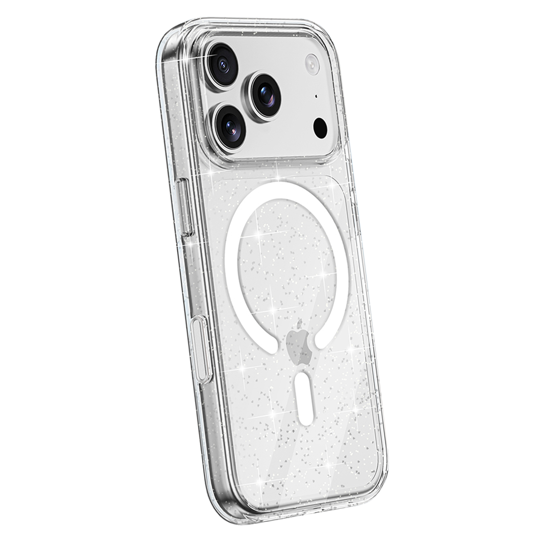 WLONS Transparent Glitter Optical Magnetic Case for iPhone 17 Series