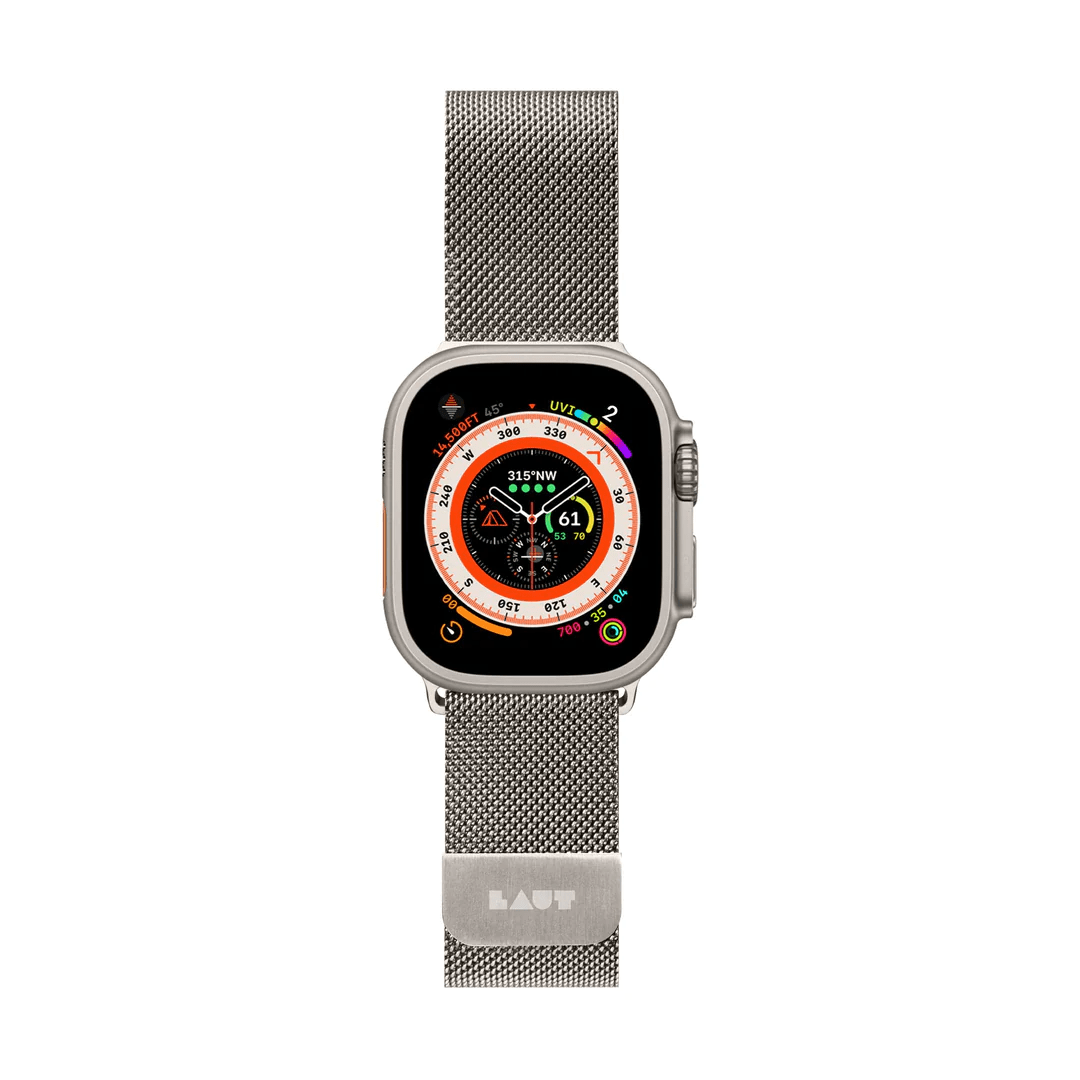 LAUT Stainless Steel Ultra Loop Band for Apple Watch Ultra - Titanium