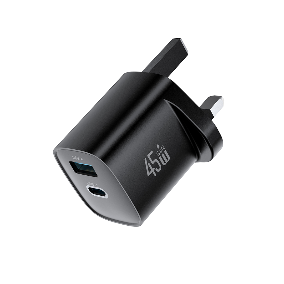 Palpro 45W GaN Dual Port USB-C+USB-A PD Charger