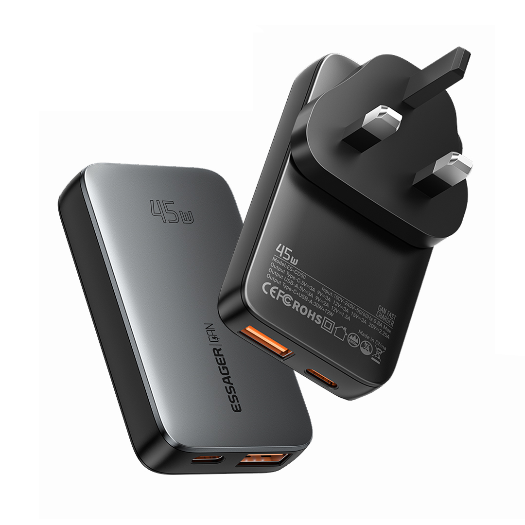Essager 45W Gallium Nitride Ultra Thin Fast Travel Charger