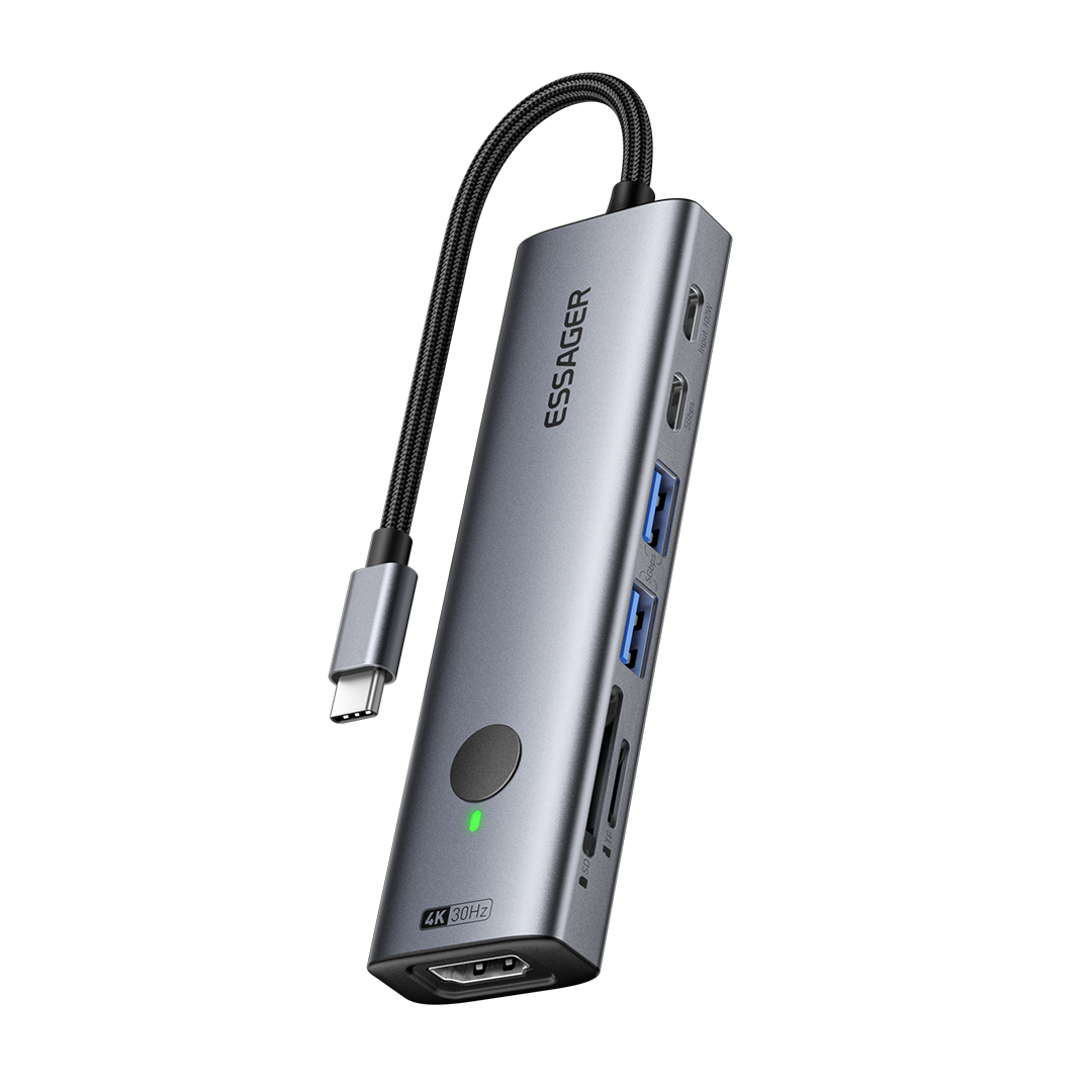 Essager 100W PD 7-in-1 USB-C Expansion Hub with 4K HDMI Output