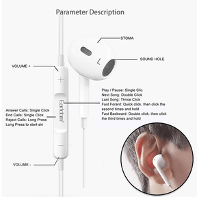 Earldom 3.5mm Stereo Earphones with Remote & Mic (1M)