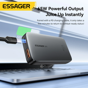Essager 65W Gallium Nitride Ultra Thin Fast Travel Charger
