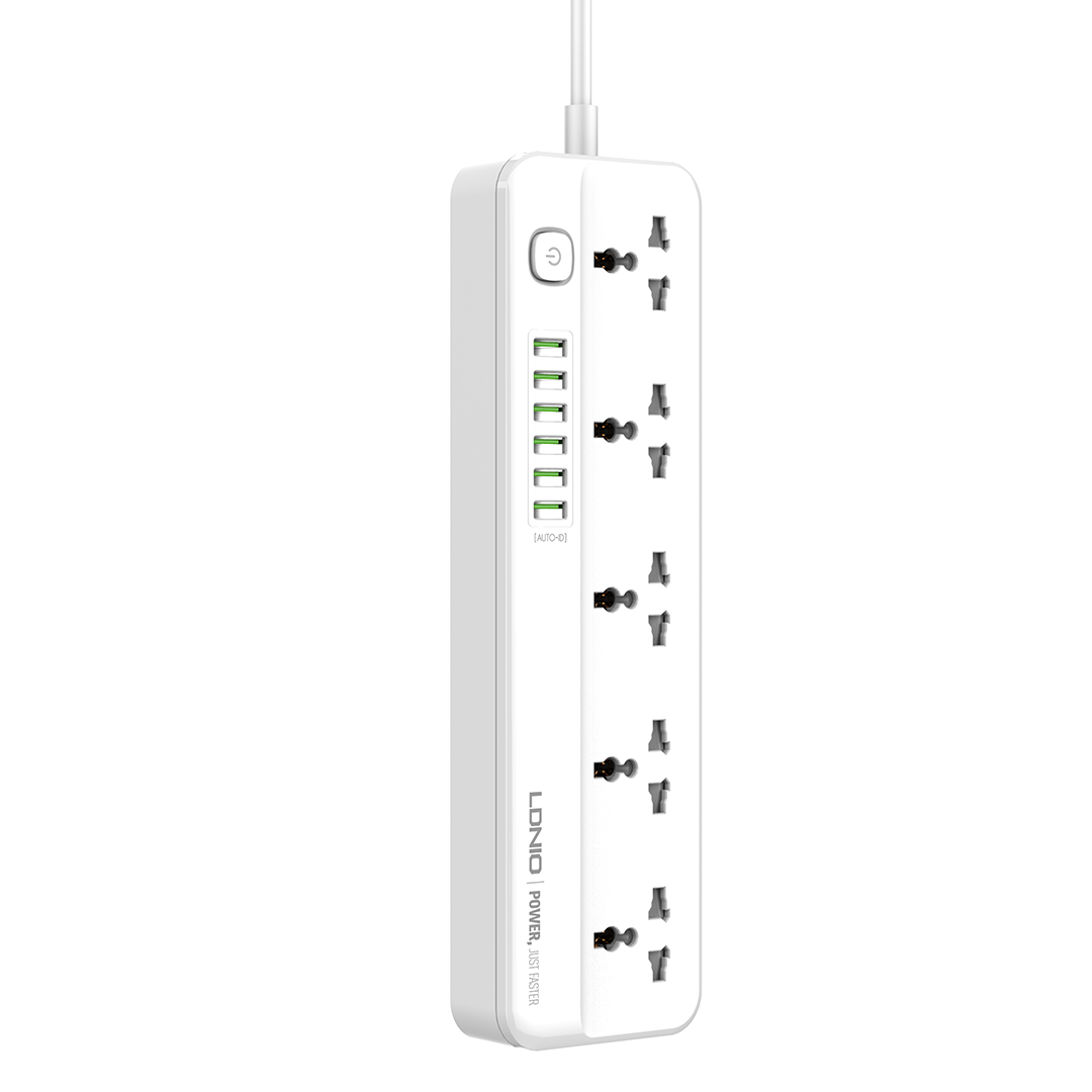 LDNIO 6 x USB-A Ports with 5 x AC Power Socket