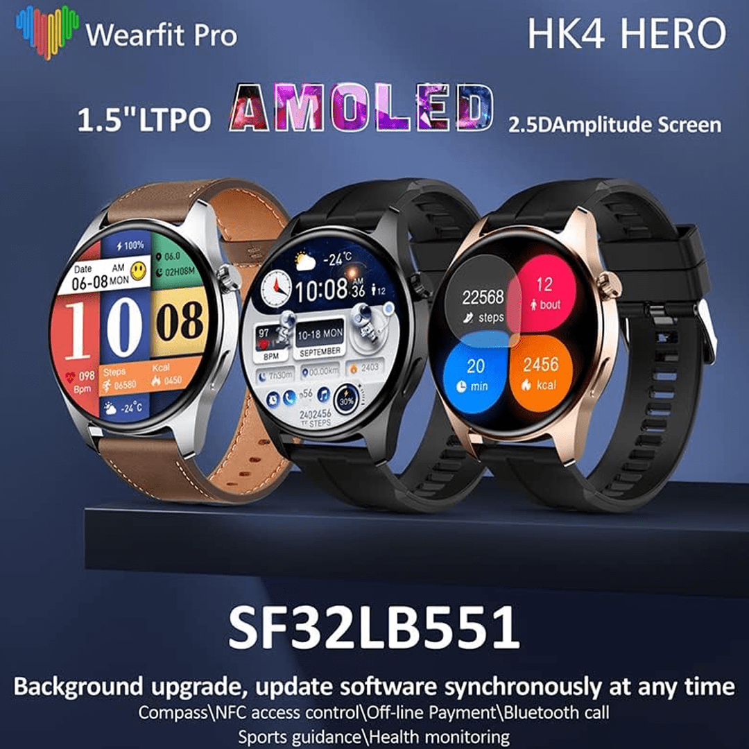 HK4 Hero LTPO AMOLED Ultra Smart Watch - 46MM