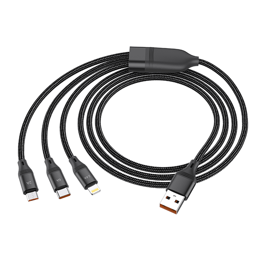 HOCO Ultra 6A 3-in-1 Fast Charging/Data Cable