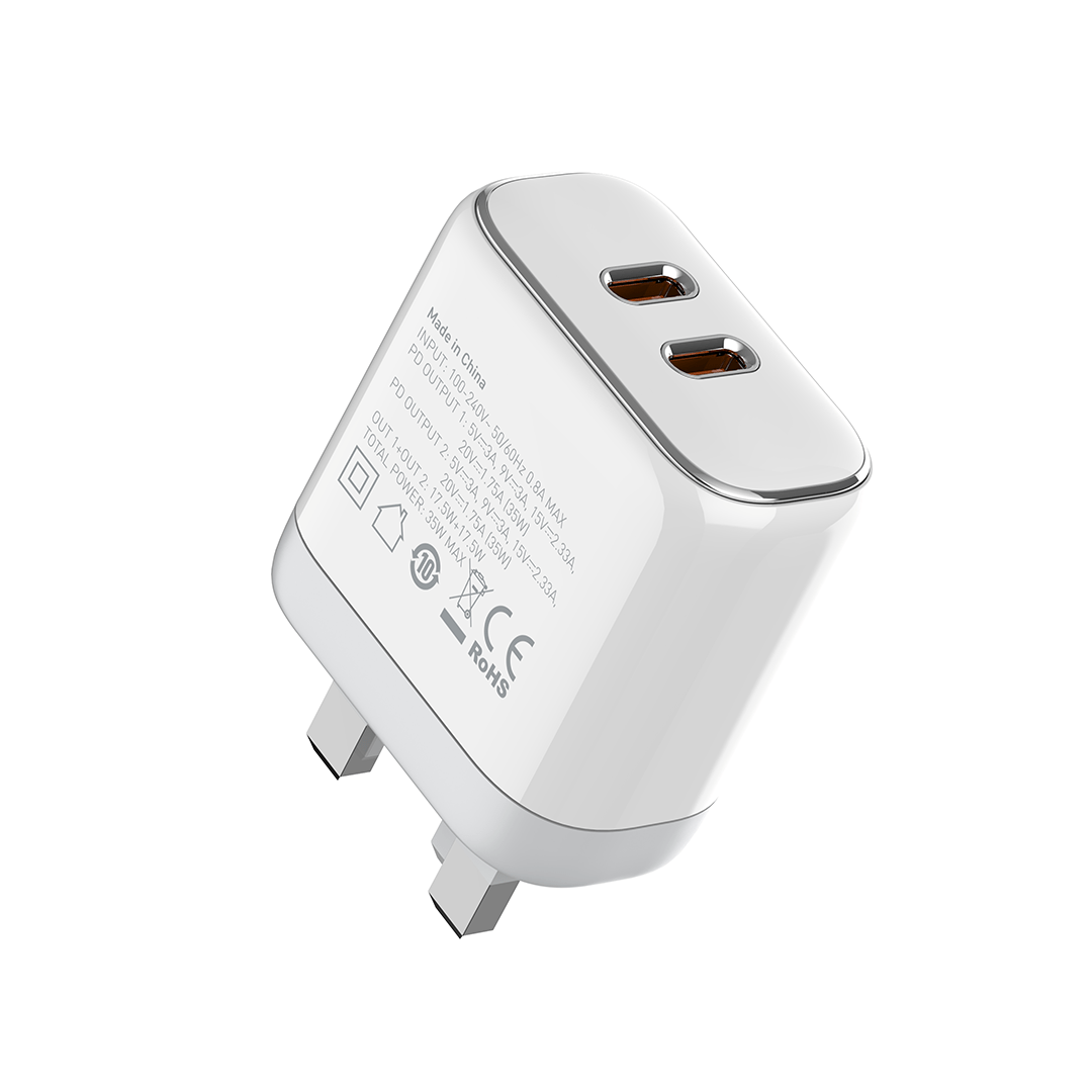 LDNIO 35W Dual USB-C Fast Charger UK