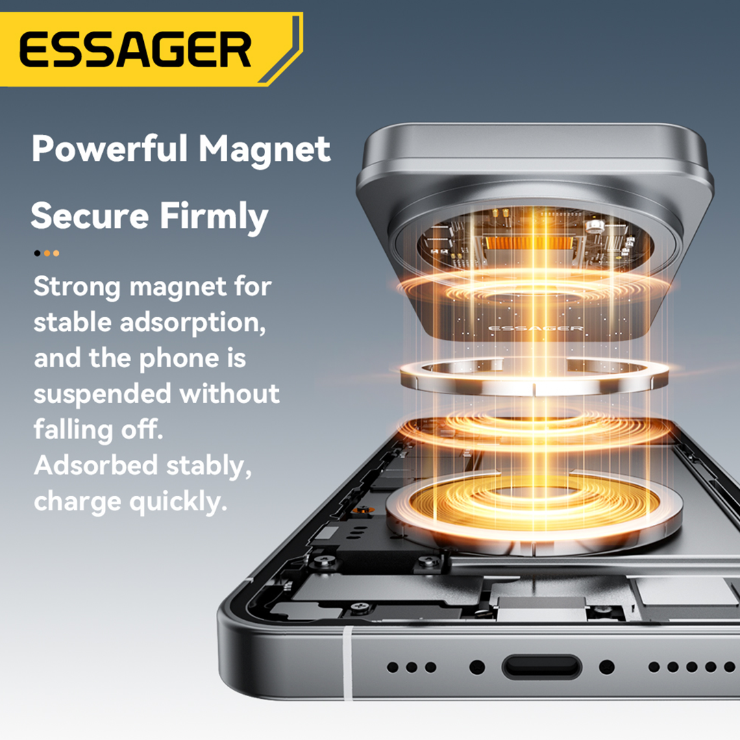 Essager Qi2 25W 2-in-1 Wireless Desktop Charger