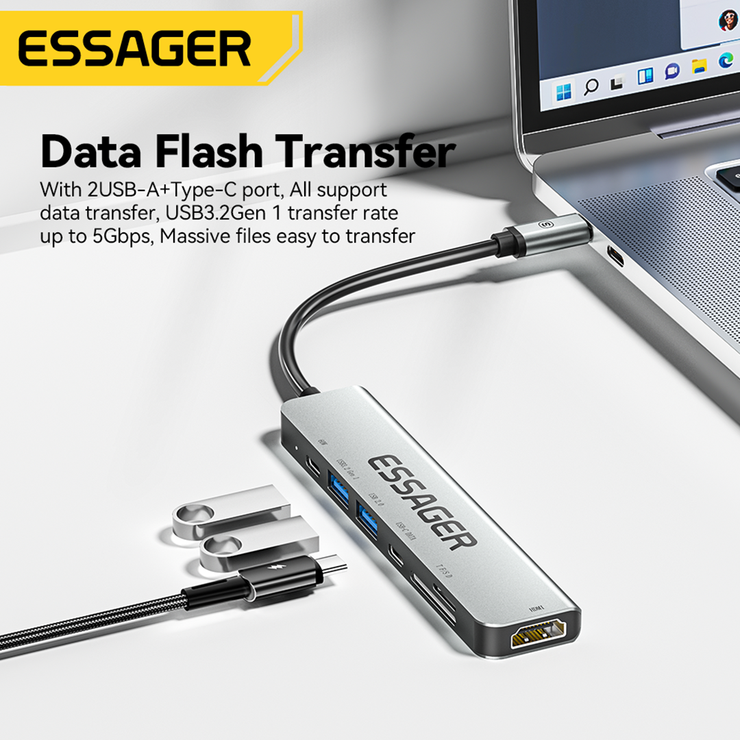 Essager 7-in-1 USB-C Hub with 4K HDMI Output