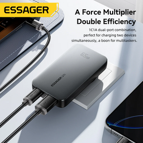 Essager 65W Gallium Nitride Ultra Thin Fast Travel Charger