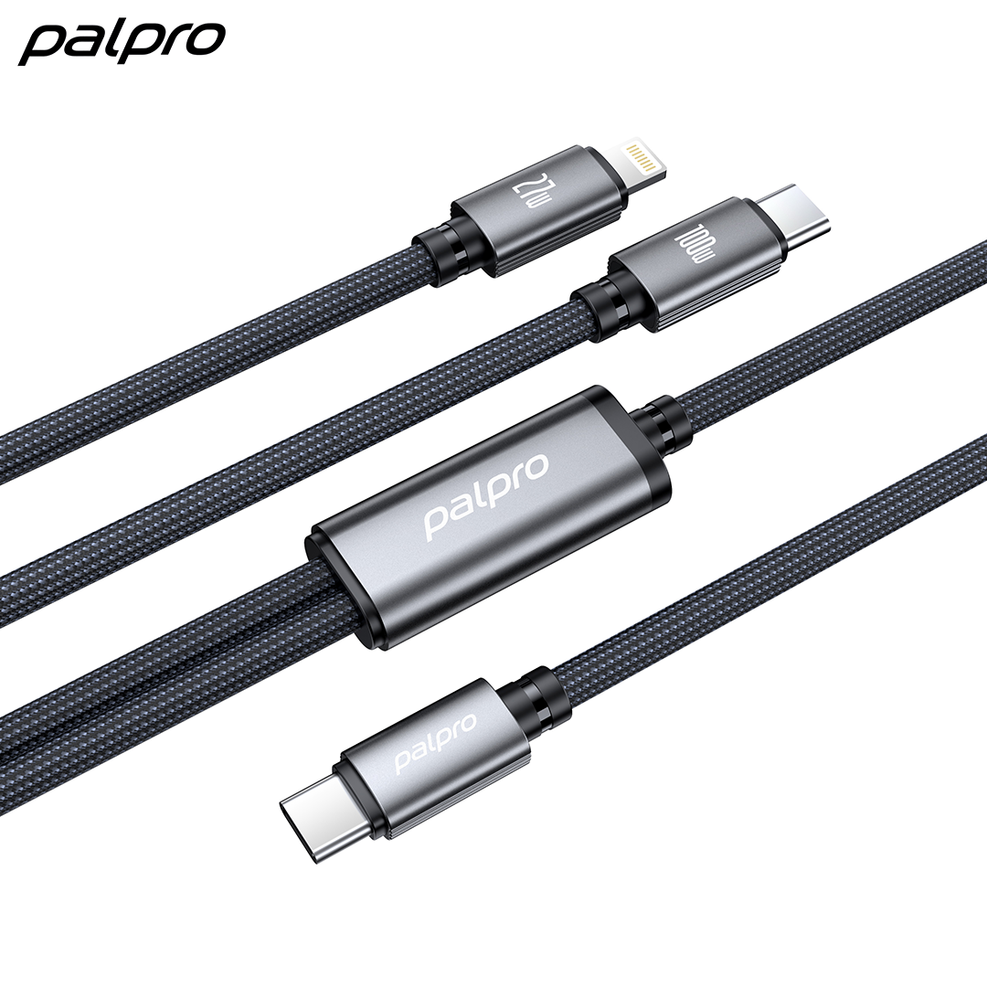 Palpro 2-in-1 USB-C Fast Charging Braided Cable (1.2m)