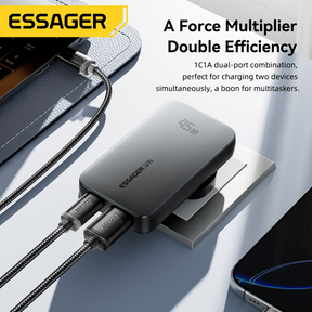 Essager 45W Gallium Nitride Ultra Thin Fast Travel Charger