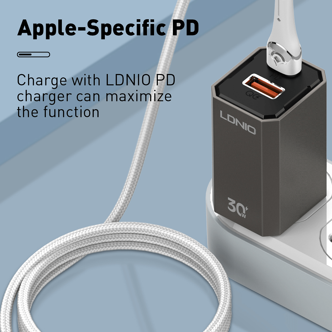 LDNIO 30W USB-C to Lightning PD Fast Charging Cable