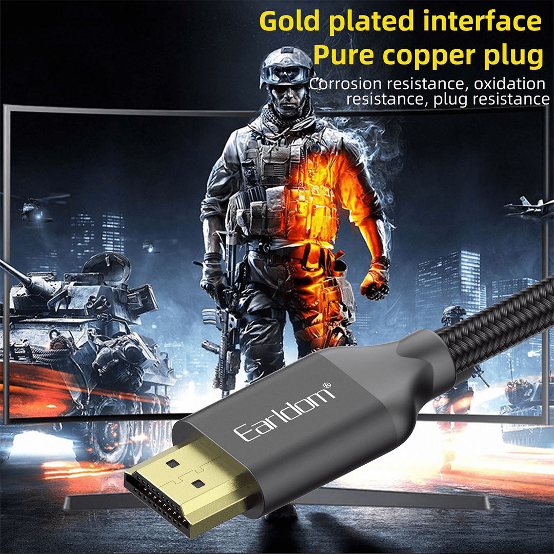 Earldom HDMI to HDMI Gold Plated Aluminum Alloy Braided Cable