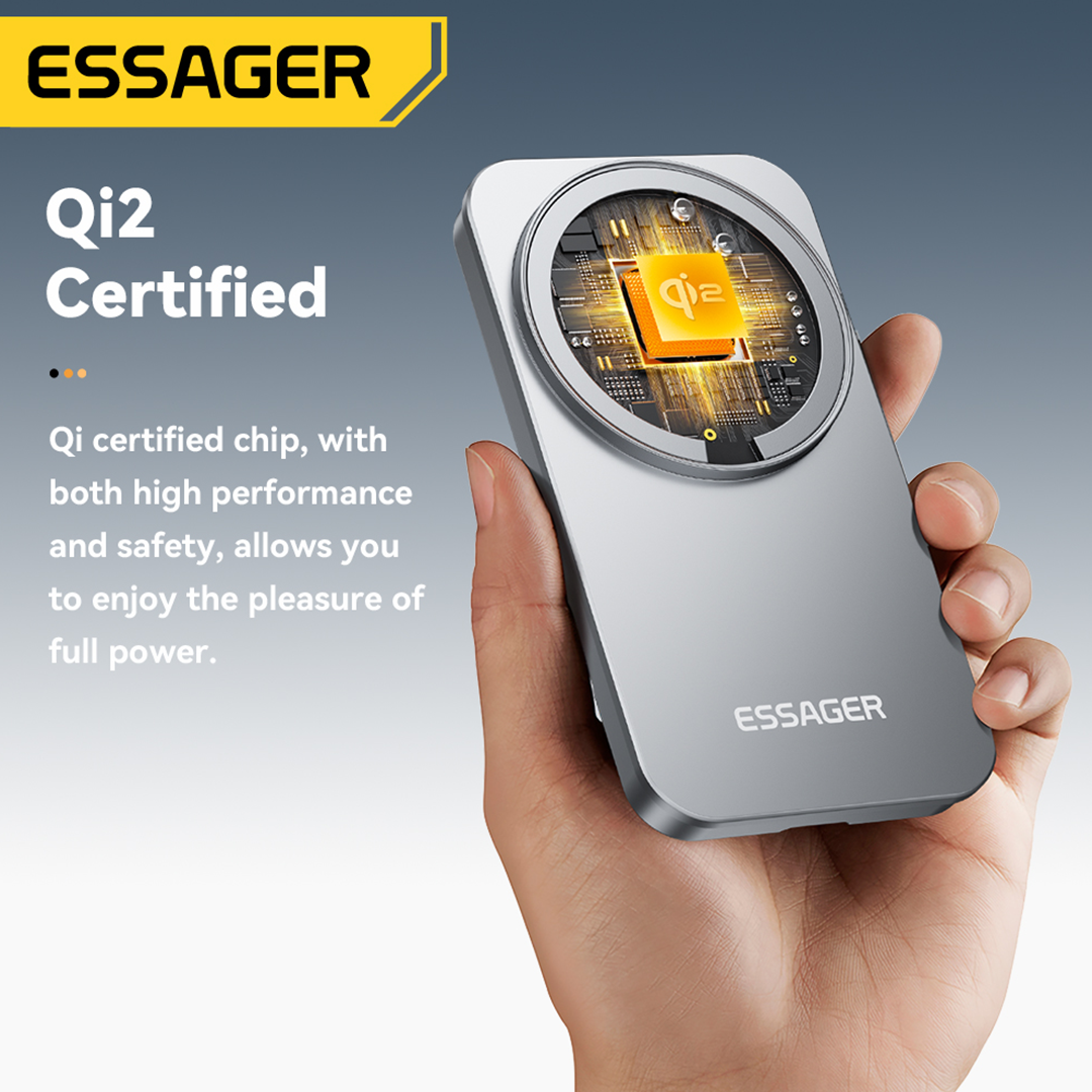 Essager Qi2 25W 2-in-1 Wireless Desktop Charger