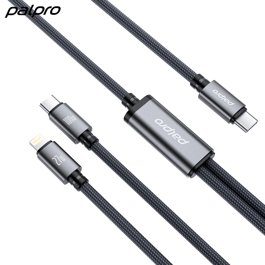 Palpro 2-in-1 USB-C Fast Charging Braided Cable (1.2m)
