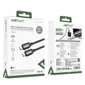 AceFast 60W USB-C Fast Charging Aluminum Alloy Braided Cable (1.2M)