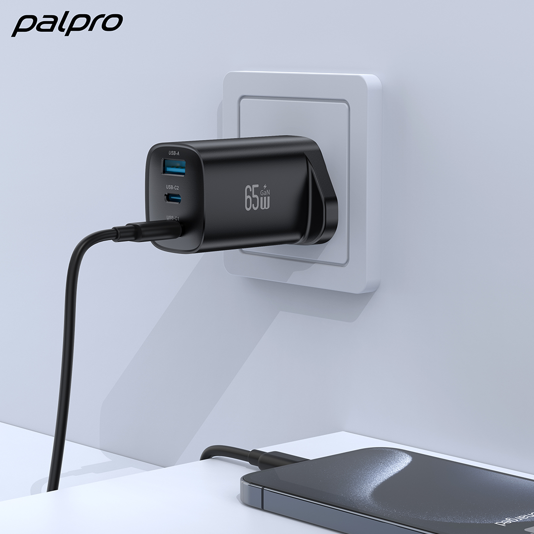 Palpro 65W GaN Dual Port USB-C+USB-A PD Charger