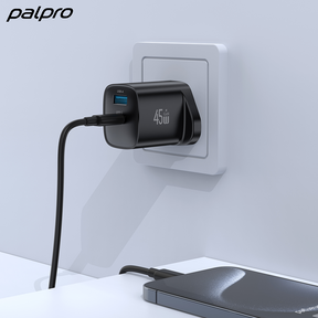 Palpro 45W GaN Dual Port USB-C+USB-A PD Charger