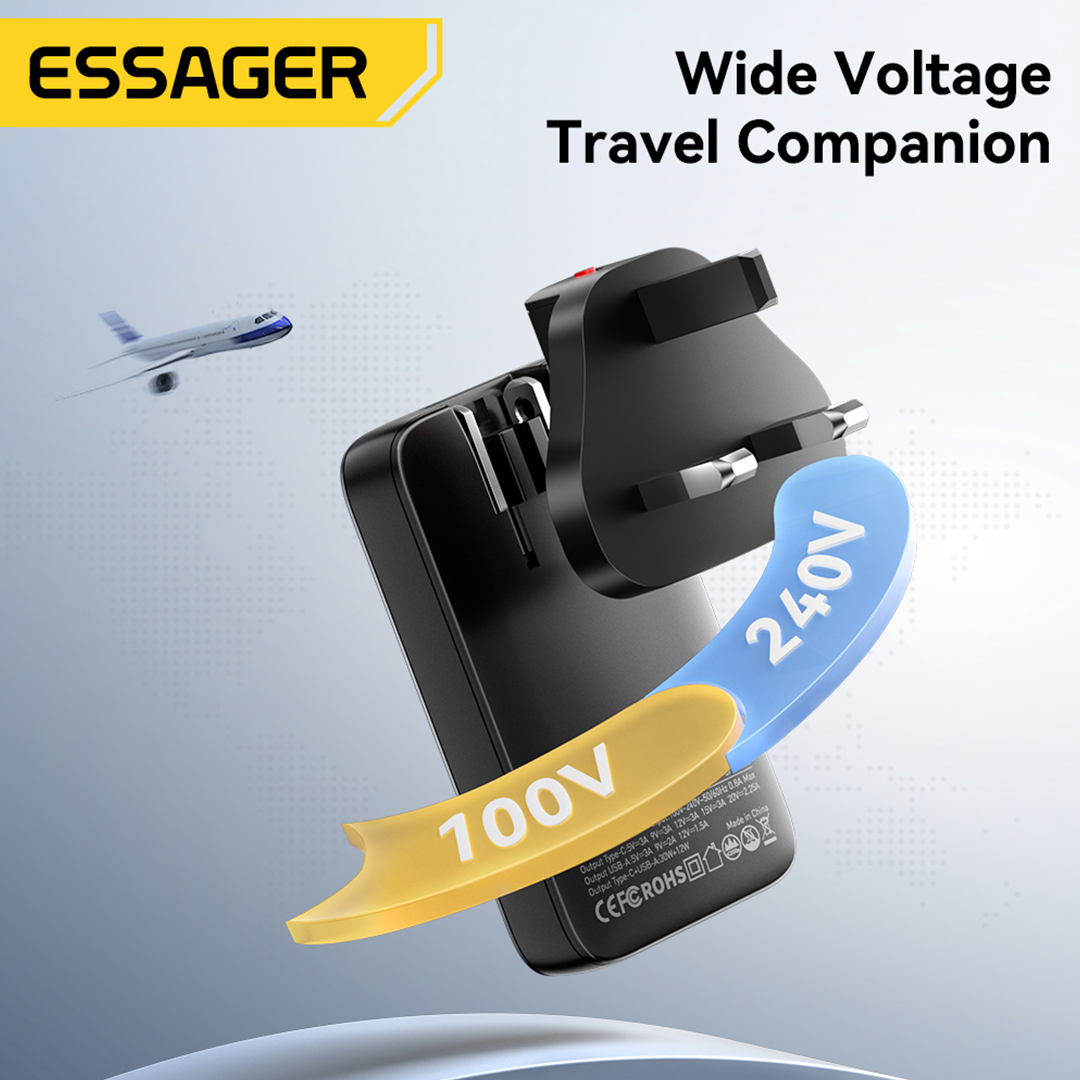 Essager 45W Gallium Nitride Ultra Thin Fast Travel Charger