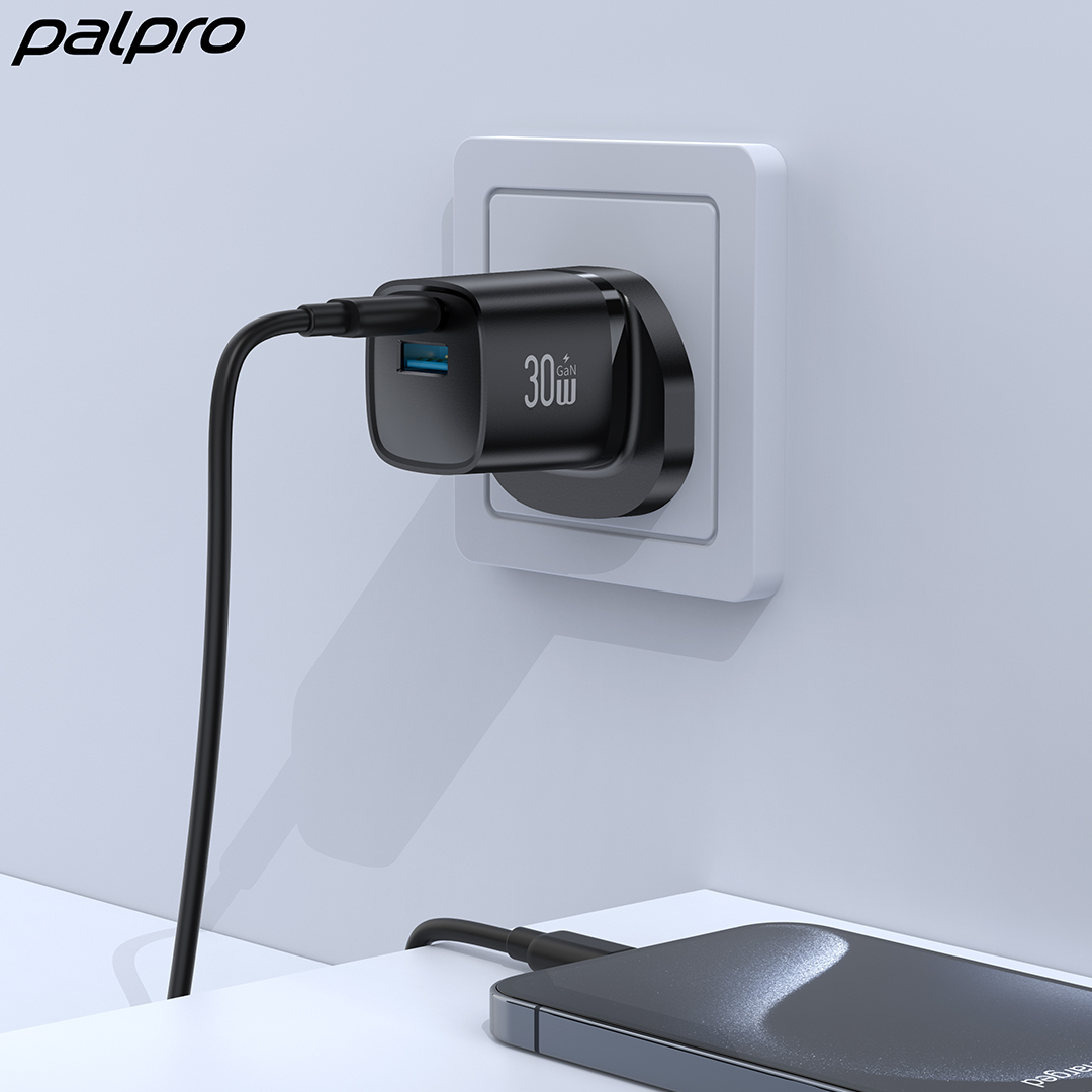 Palpro 30W GaN Dual Port USB-C+USB-A PD Charger