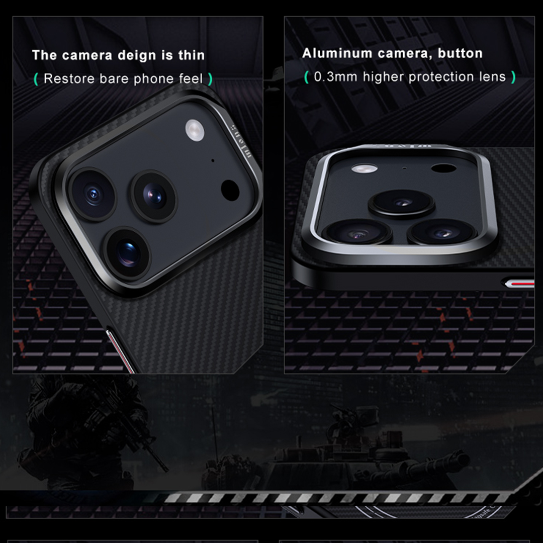 WLONS Kevlar Carbon Fiber Magnetic Case for iPhone 17 Series