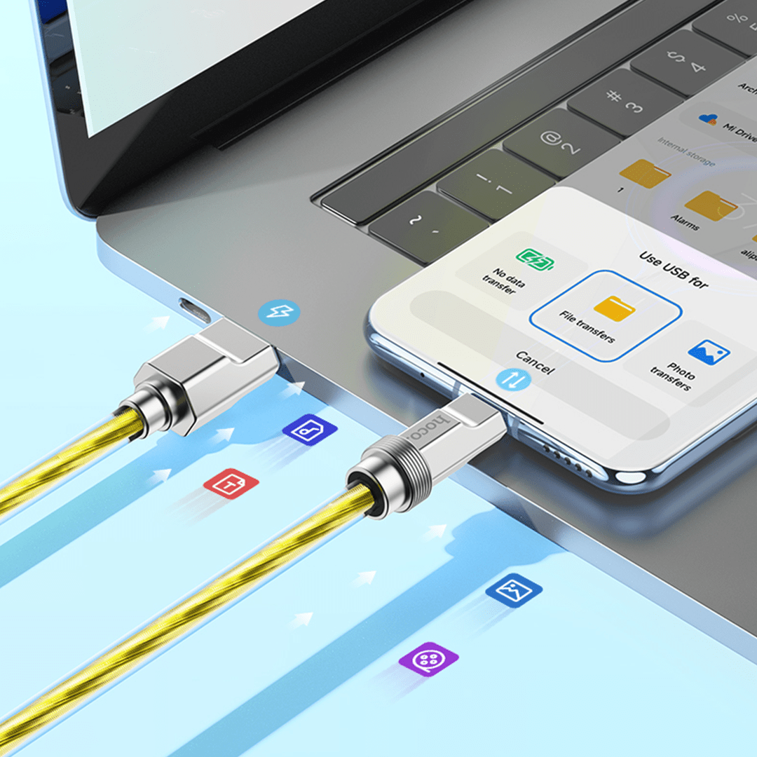 HOCO 100W USB-C Fast Charging Silicone Cable