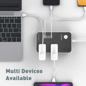 LDNIO 20W USB-C PD + USB-A Charging with 3 x AC Power Socket