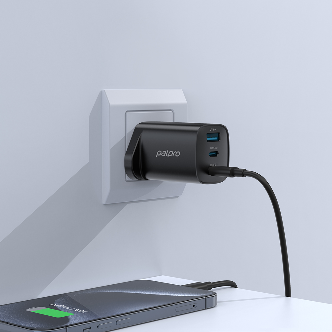 Palpro 65W GaN Dual Port USB-C+USB-A PD Charger