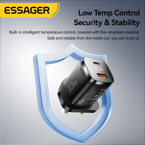 Essager 33W Gallium Nitride Portable Charger with Digital Display