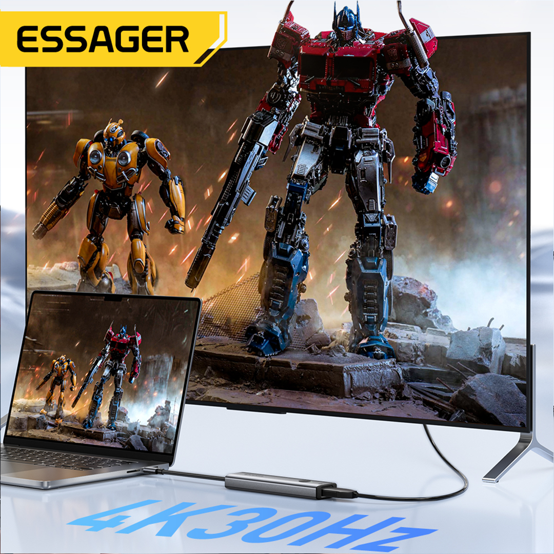 Essager 100W PD 7-in-1 USB-C Expansion Hub with 4K HDMI Output