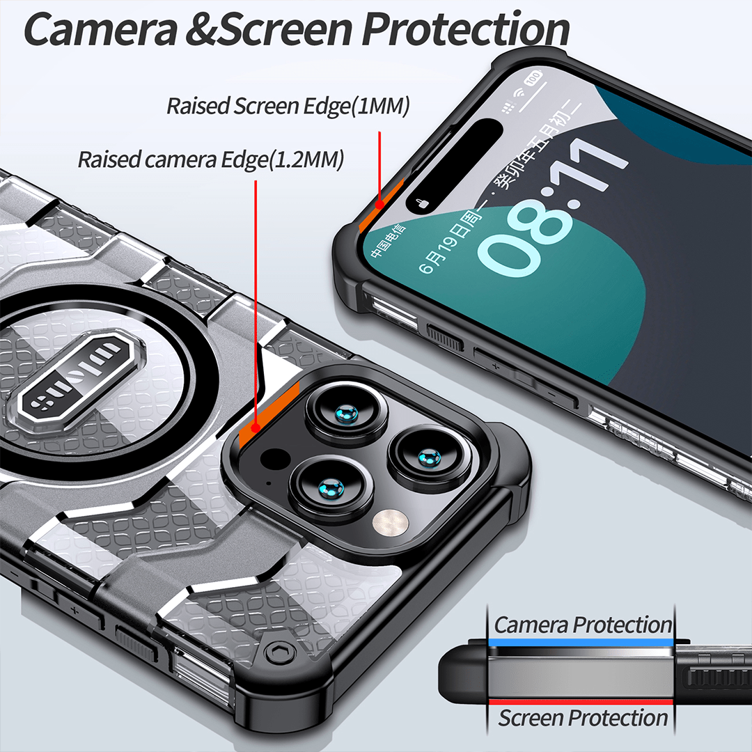 WLONS Hybrid Military Magnetic Case for iPhone 15 Series