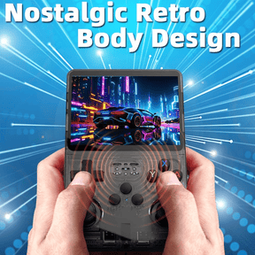 R36S Handheld Retro Gaming Console - Transparent Black